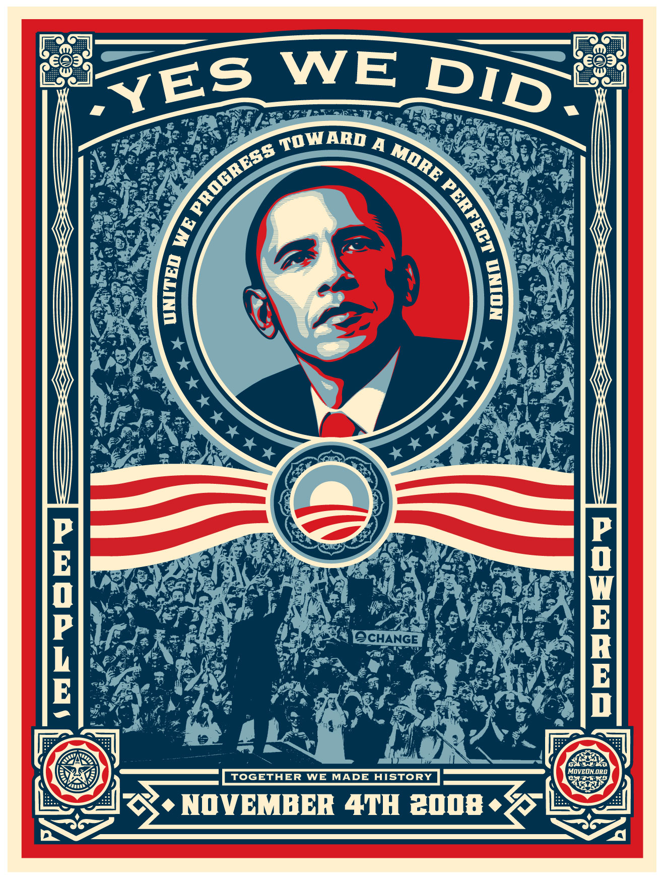 Obey Giant's poster for MoveOn.org via Obey Giant