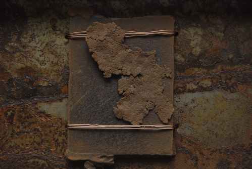It is in a dim light that we are able to look inside ourselves, ignore the ravages of age and disease and see who we truly are.

Physical Patina – Reflections explores this idea, using disparate, re – purposed and found objects. Some are aged and rusted naturally, while others are treated to force patina. They are bound together with new materials to create a cohesive whole.